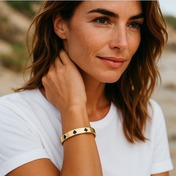 Kate Spade Gold and Black Bangle Bracelet - Picture 3 of 9